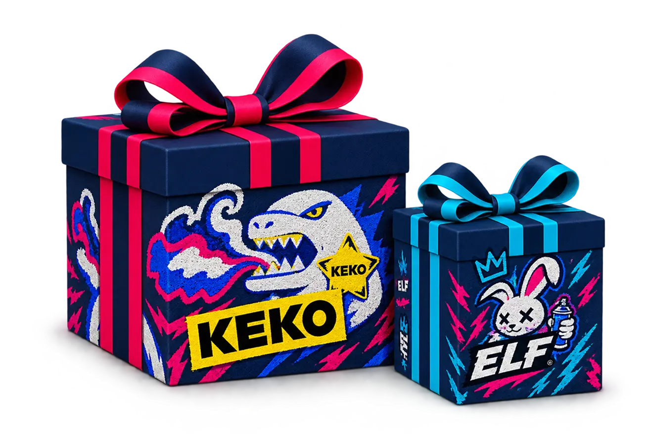 ELF and KEKO Energy Bull gift boxes